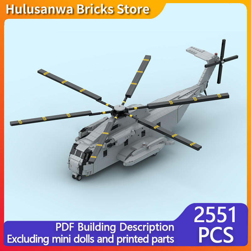 Heavy Equipment Lego - Modello di Elicottero Pesante CH-53D, Mattoncini