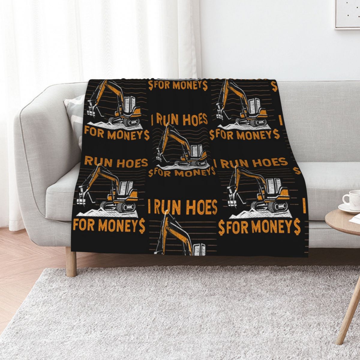 Heavy Equipment Quilt - Coperta divertente con motivi di macchinari