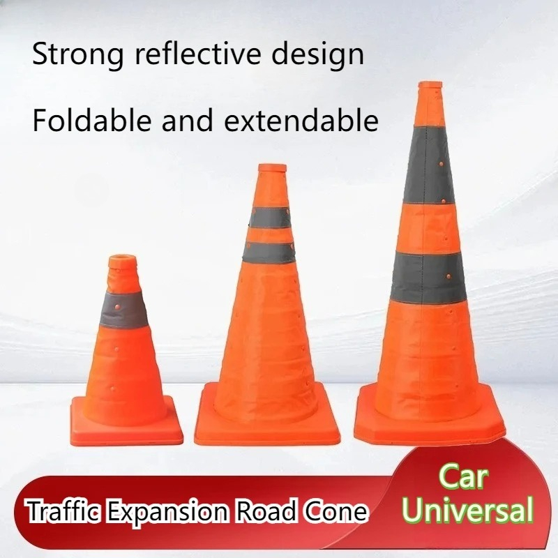 Road Traffic Cone - Cono di Sicurezza Riflettente Pieghevole per