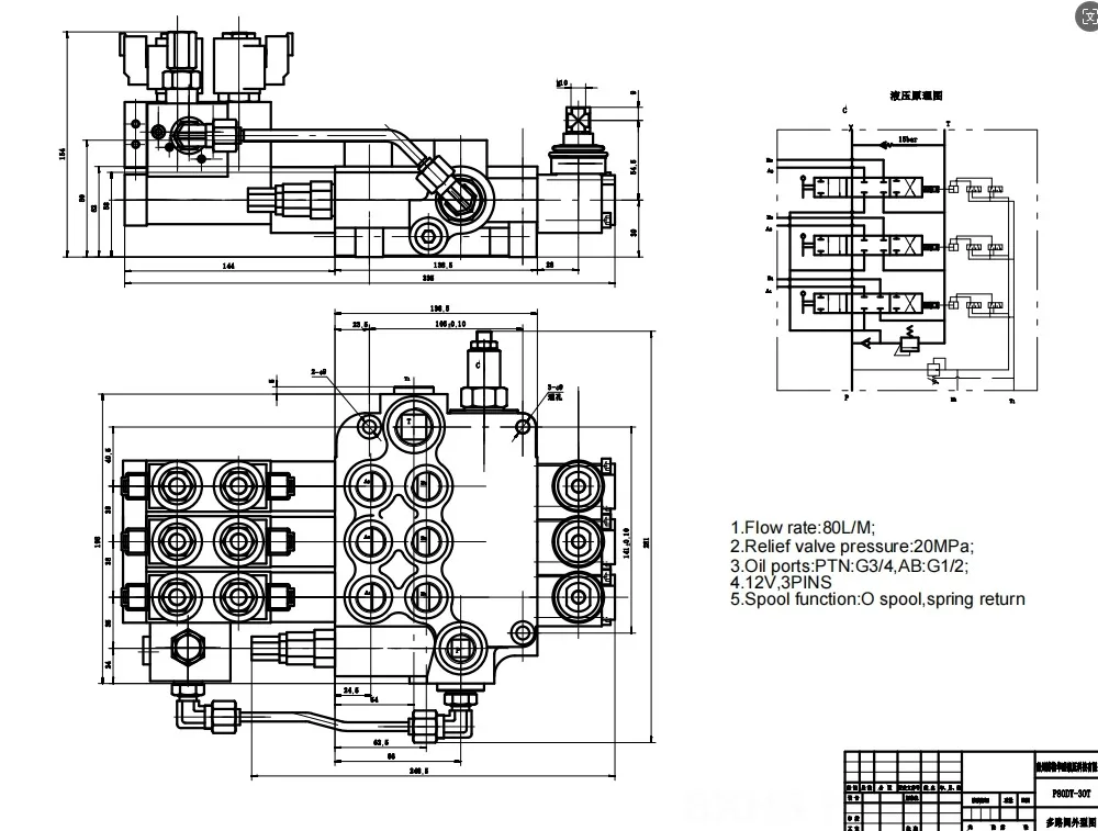 Heavy Equipment Distributors - Valvola Direzionale Idraulica P80 - Distributore