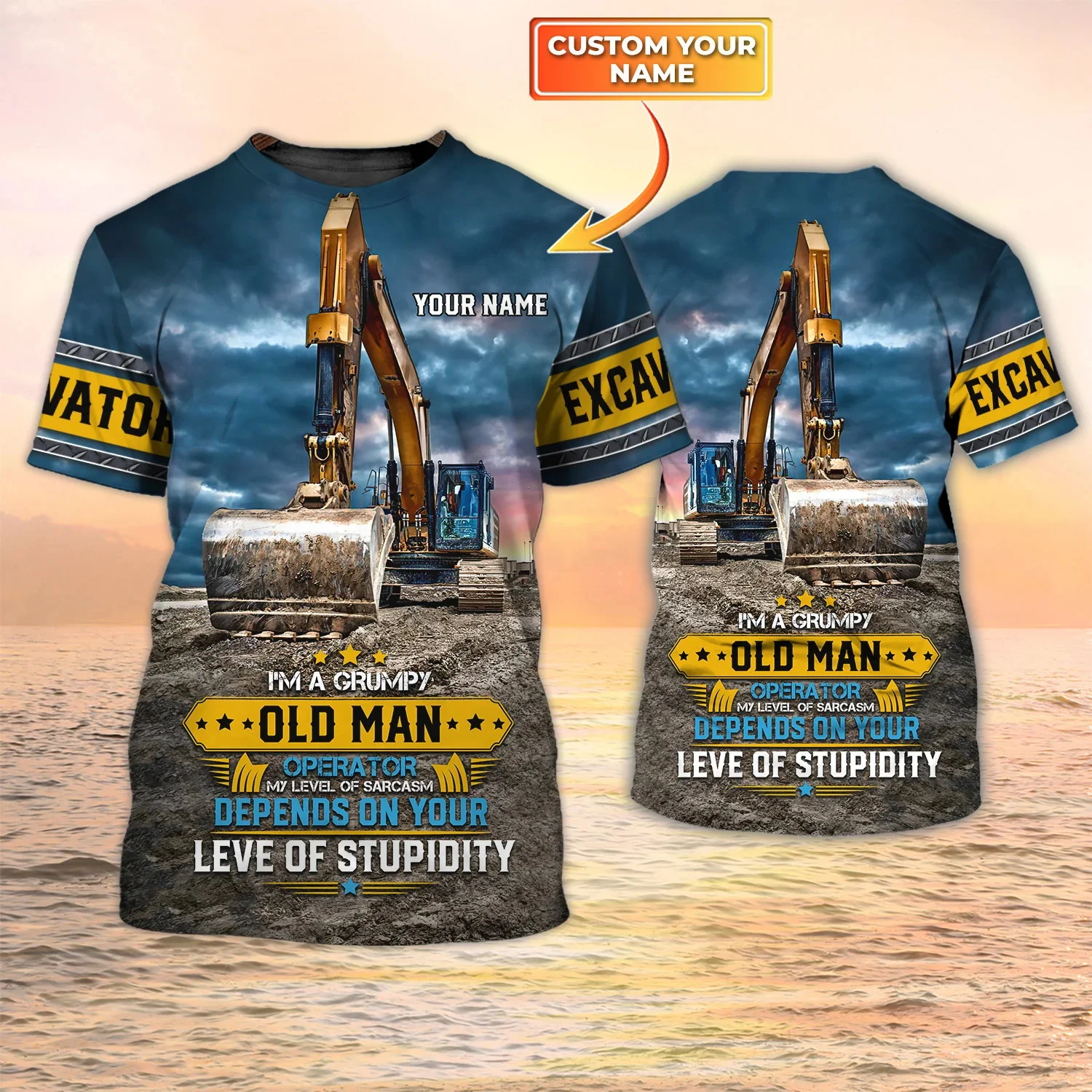 T-shirt da uomo più nuova moda - Heavy Equipment Names recensione e prezzo