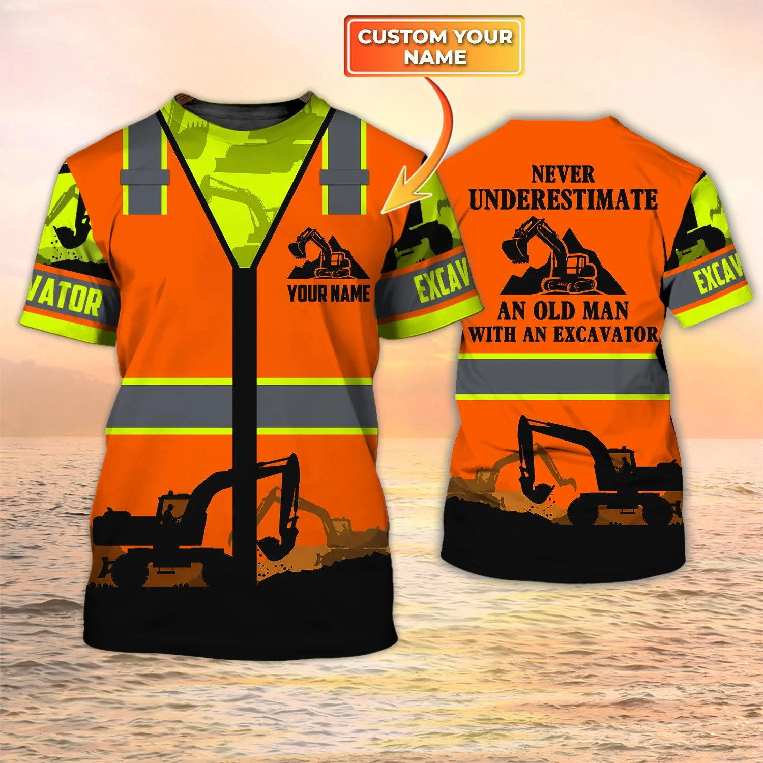 T-shirt da uomo più nuova moda - Heavy Equipment Names recensione e prezzo